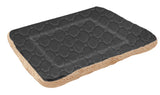 Rectangular quilted mat with honeycomb pattern on a white background