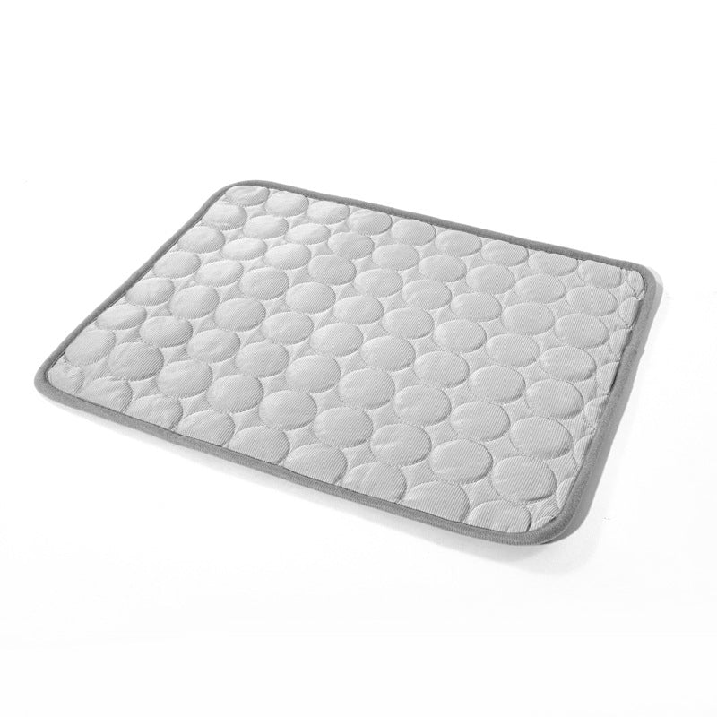 Gray textured bath mat on a white background