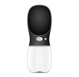 Black and white pet water bottle with a sensor on a white background