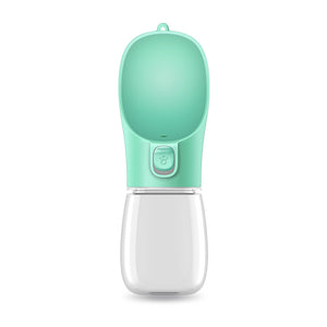 White portable light with a lampshade on a white background
