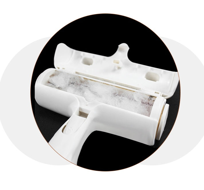 White cleaning tool with marble-like texture on a black background