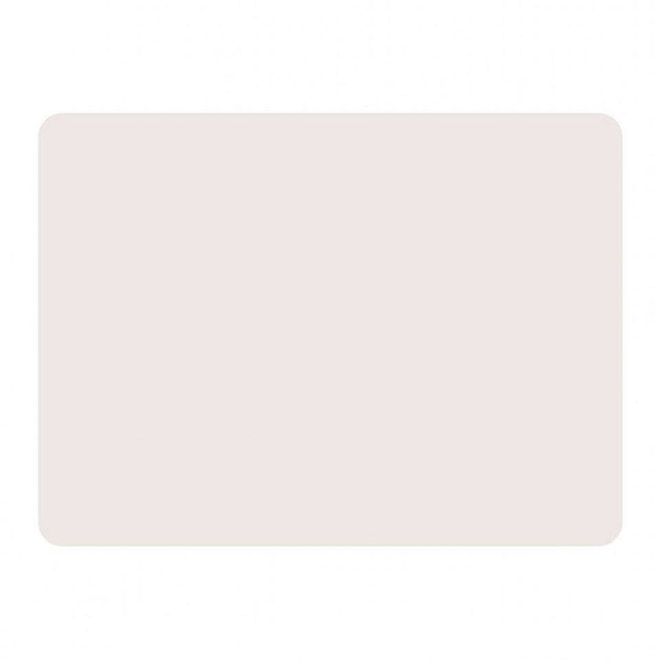 White rectangular placemat on a white background