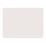 White rectangular placemat on a white background