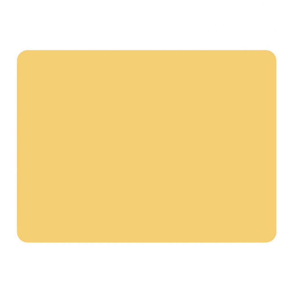 Yellow rectangular placemat on a white background