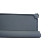Roll of gray silicone mat with paw print design on a white background